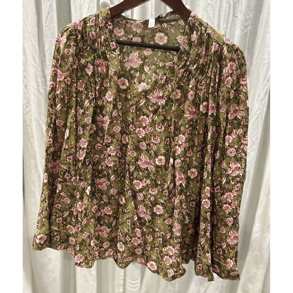 Jessica Simpson Floral Peasant Top XS Romantic Coquette Bloomcore Cottage Castle
